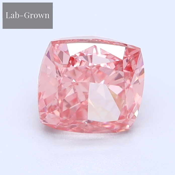 Pink Cushion Cut Lab-Grown Diamond