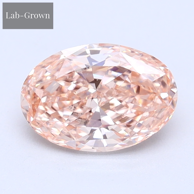 Pink Oval Lab-Grown Diamond