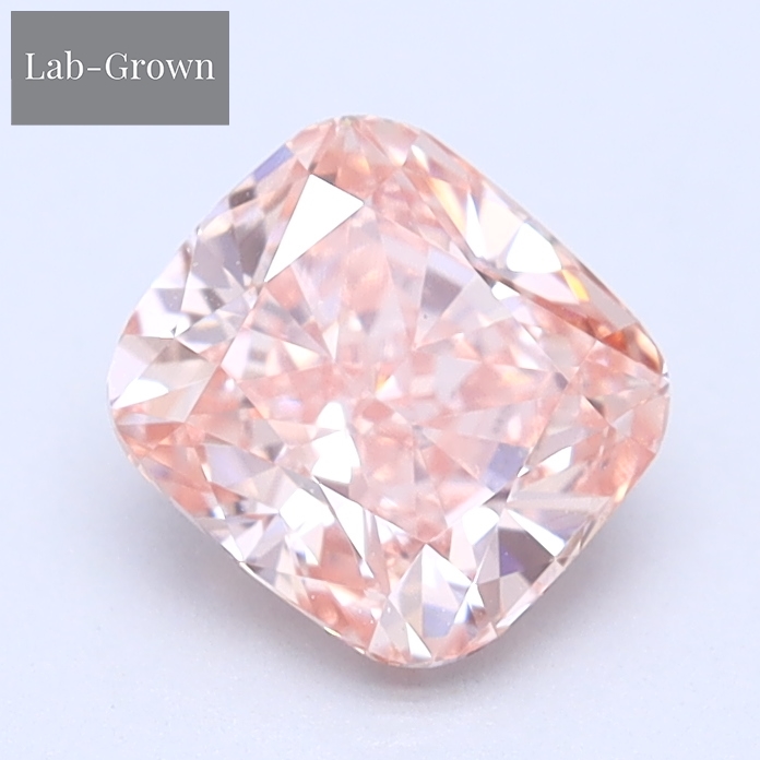Pink Cushion Cut Lab-Grown Diamond