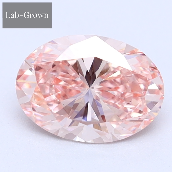 Pink Oval Lab-Grown Diamond