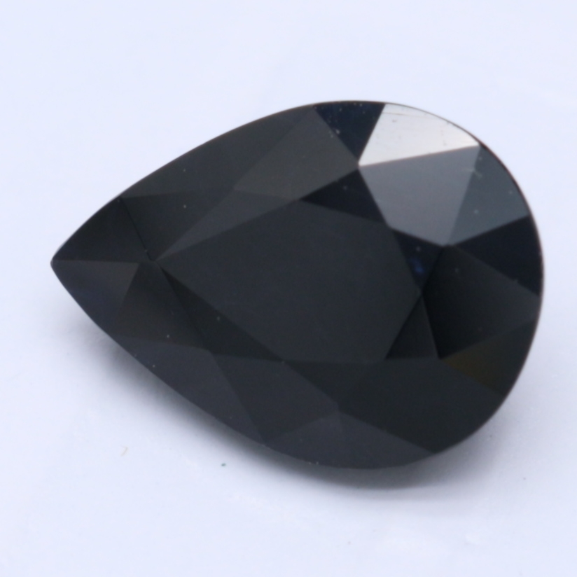 Pear Black Natural Sapphire