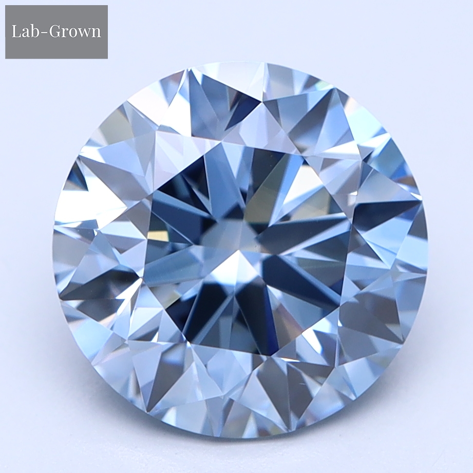 Blue Brilliant Round Lab-Grown Diamond