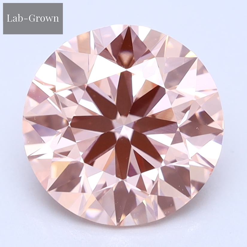 Pink Round Lab-Grown Diamond