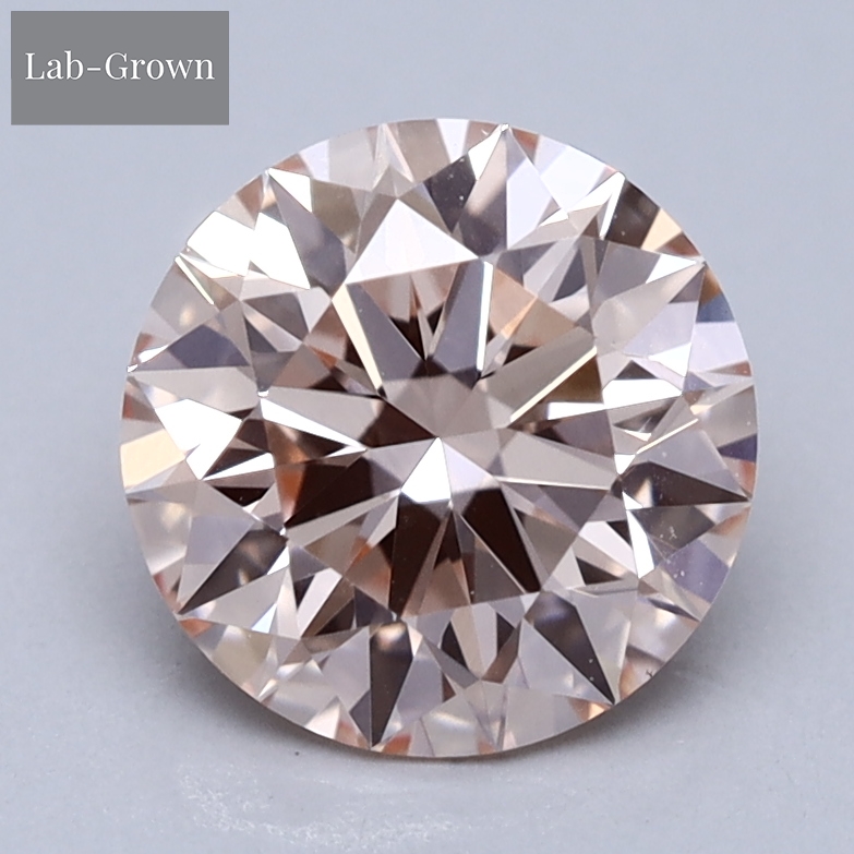 Pink Round Lab-Grown Diamond