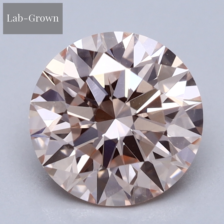 Pink Round Lab-Grown Diamond