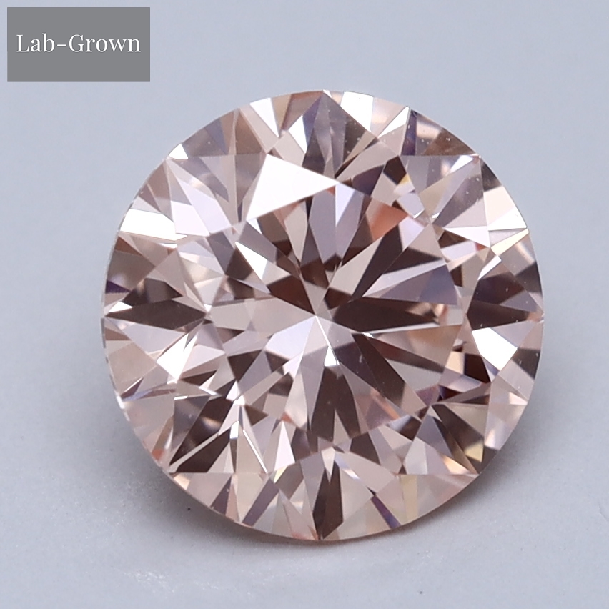 Pink Round Lab-Grown Diamond