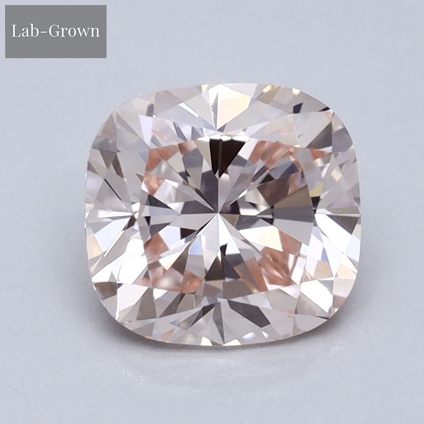 Pink Cushion Cut Lab-Grown Diamond