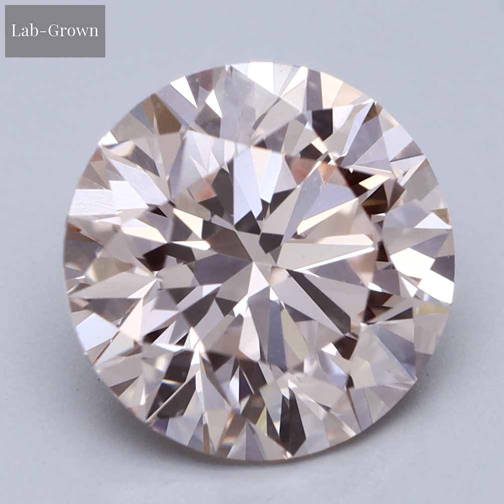 Pink Round Lab-Grown Diamond