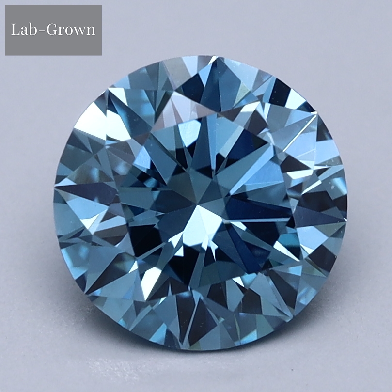 Blue Brilliant Round Lab-Grown Diamond
