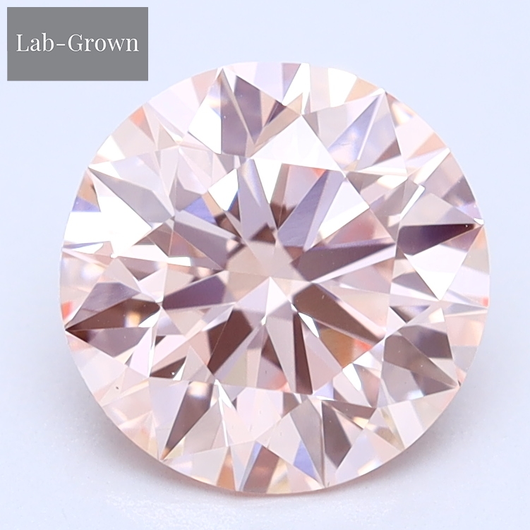 Pink Round Lab-Grown Diamond