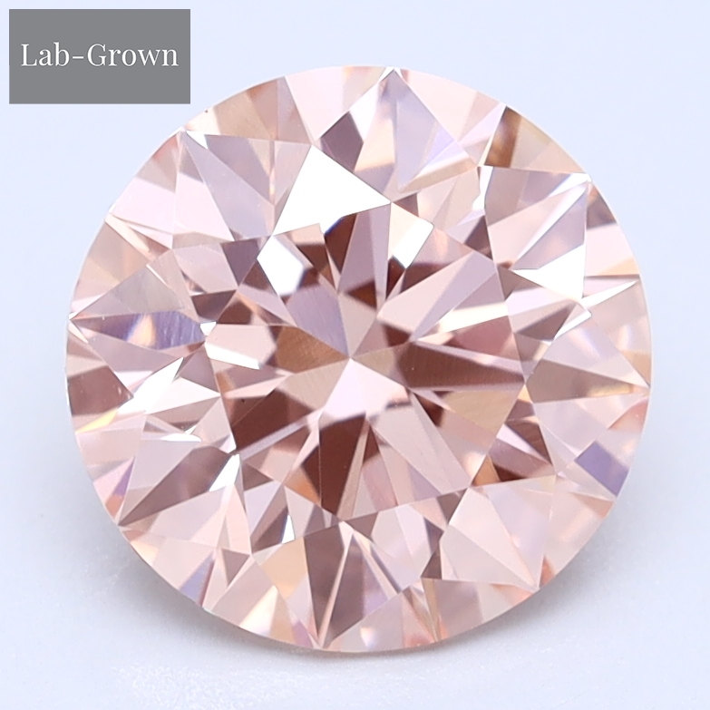 Pink Round Lab-Grown Diamond