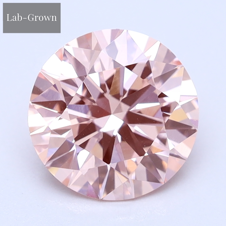 Pink Round Lab-Grown Diamond